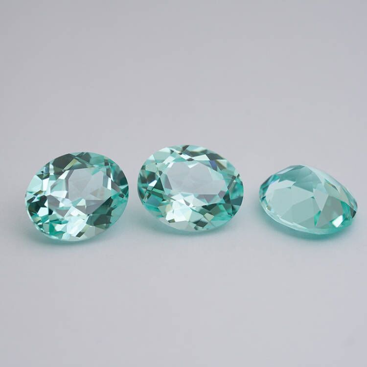 Paraiba egg lab-grown gemstones