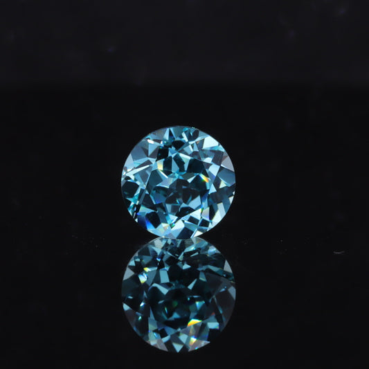 Paraiba round lab-grown gemstones