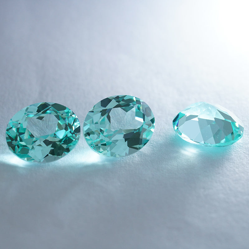 Paraiba egg lab-grown gemstones