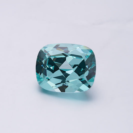 Paraiba cushion(rectangle) lab-grown gemstones