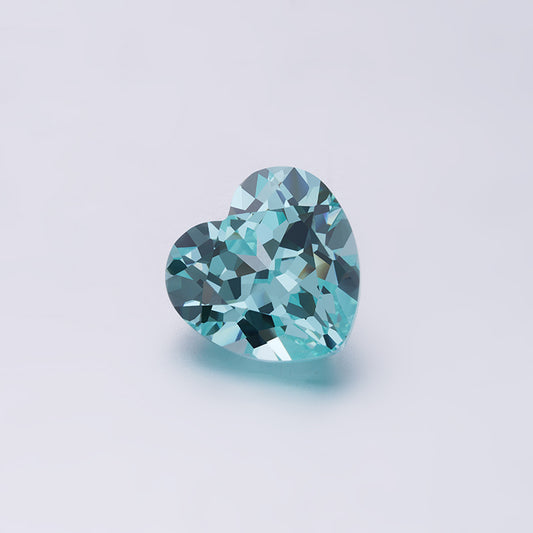 Paraiba heart lab-grown gemstones